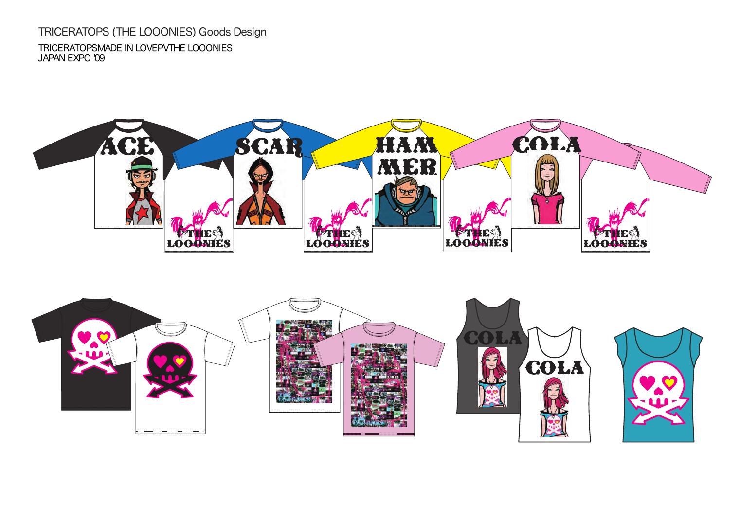 TRICERATOPS THE LOOONIES グッズデザイン